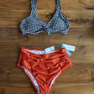 High waisted two-piece bathing suit